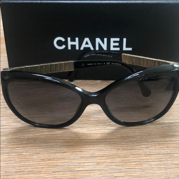 CHANEL Accessories - CHANEL Sunglasses - Black & Crystal, Polarized